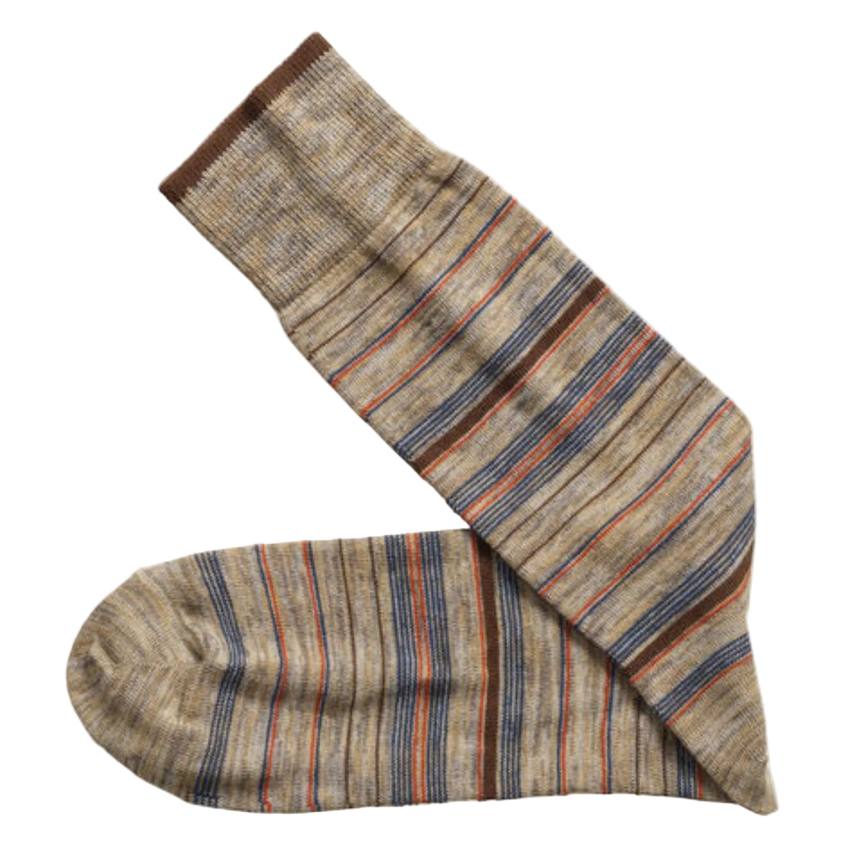 Pima Cotton Heather Stripe Socks