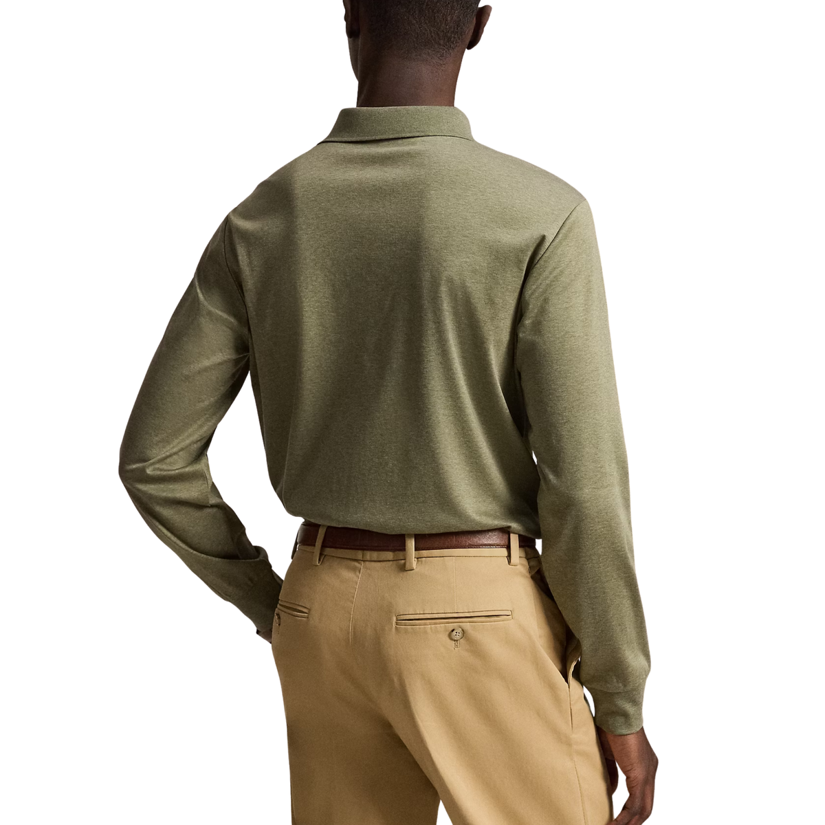 Classic Soft Cotton LS Polo - Green Heather