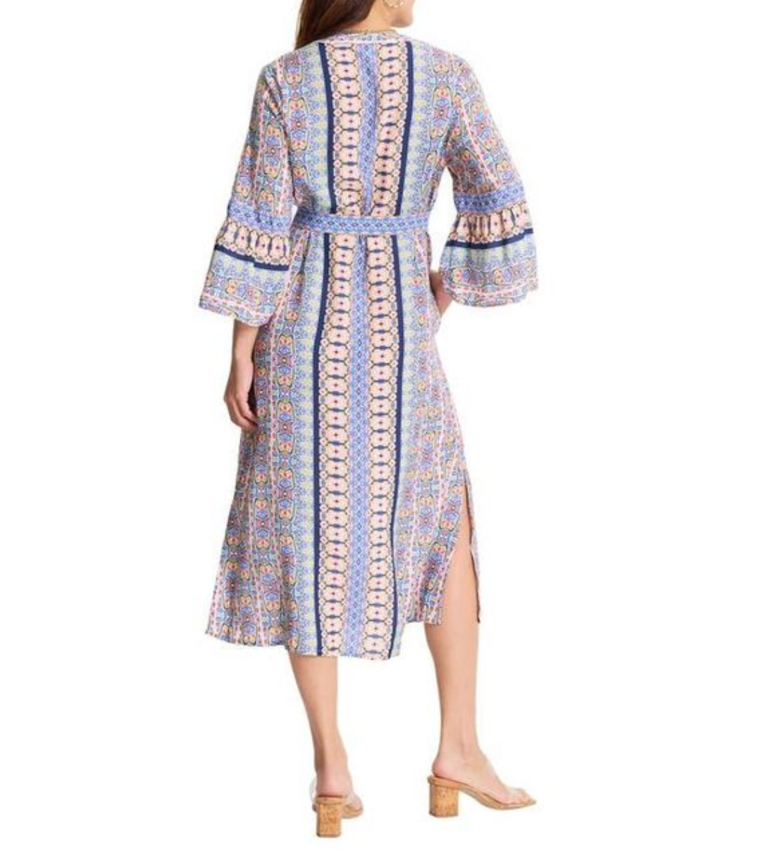Mosaic Cove LS Midi Dress