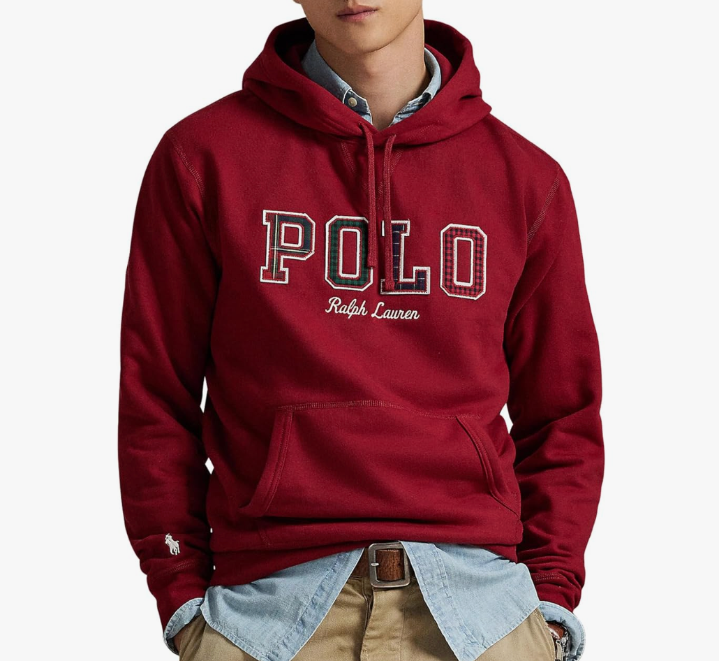 Fleece Plaid-Logo Hoodie