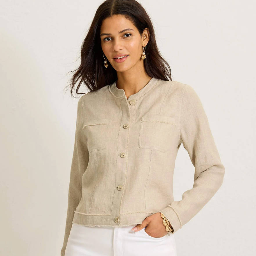Two Palms Patch Linen Jacket