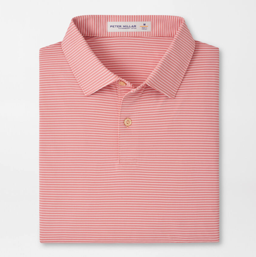 Featherweight Stripe Perf Polo