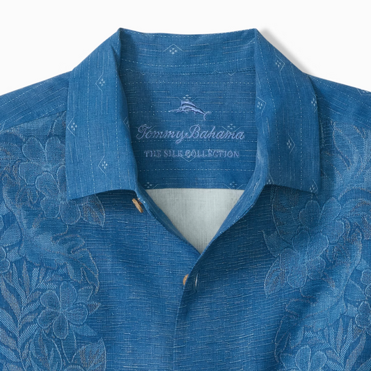 Kona Luxe Border Silk Camp Shirt