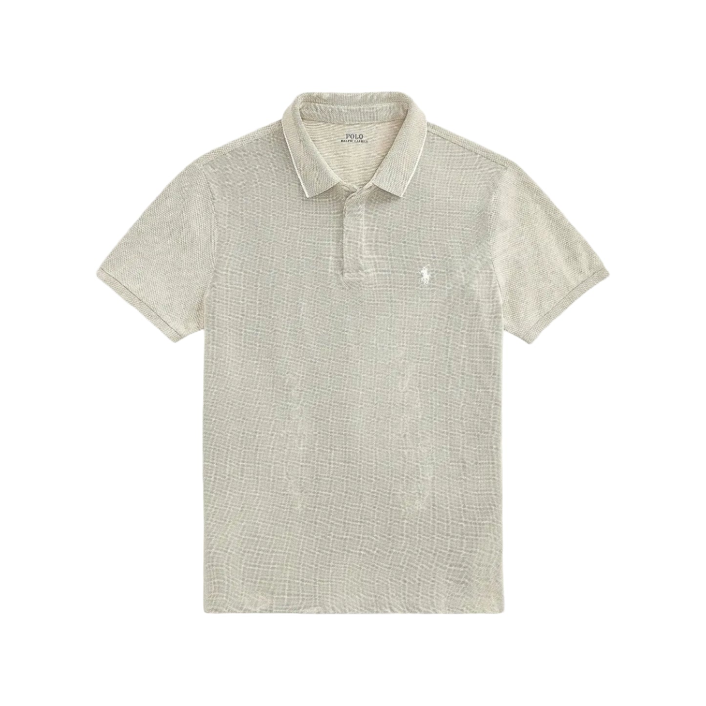 Oxford Mesh Stretch Cotton Polo Shirt