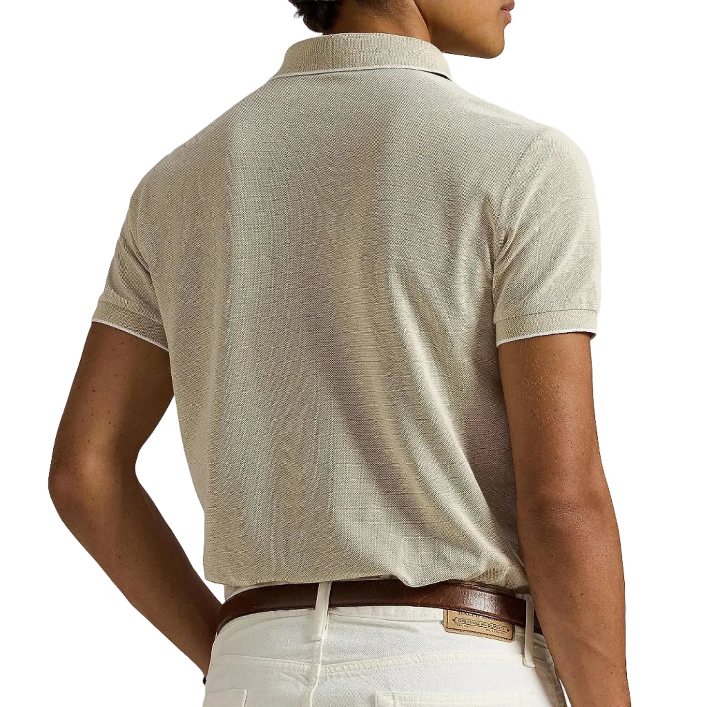 Oxford Mesh Stretch Cotton Polo Shirt