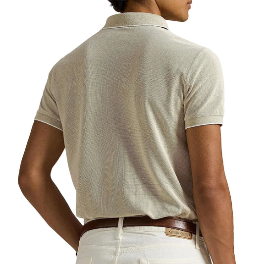Oxford Mesh Stretch Cotton Polo Shirt
