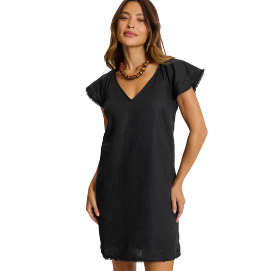 Two Palms Flutter Linen Dress