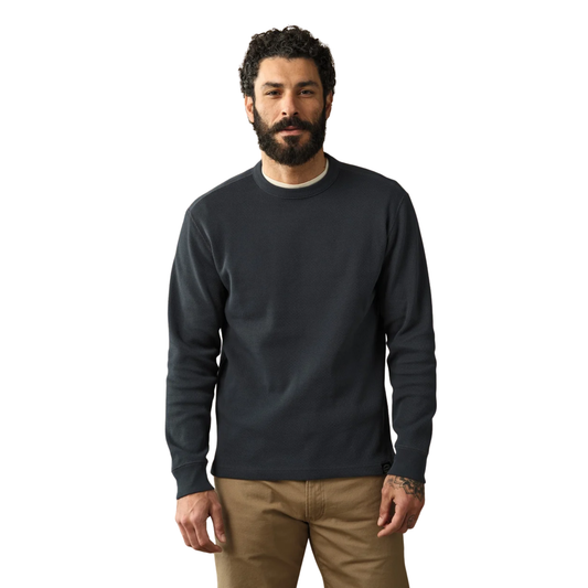 Waffle Knit Thermal Crewneck