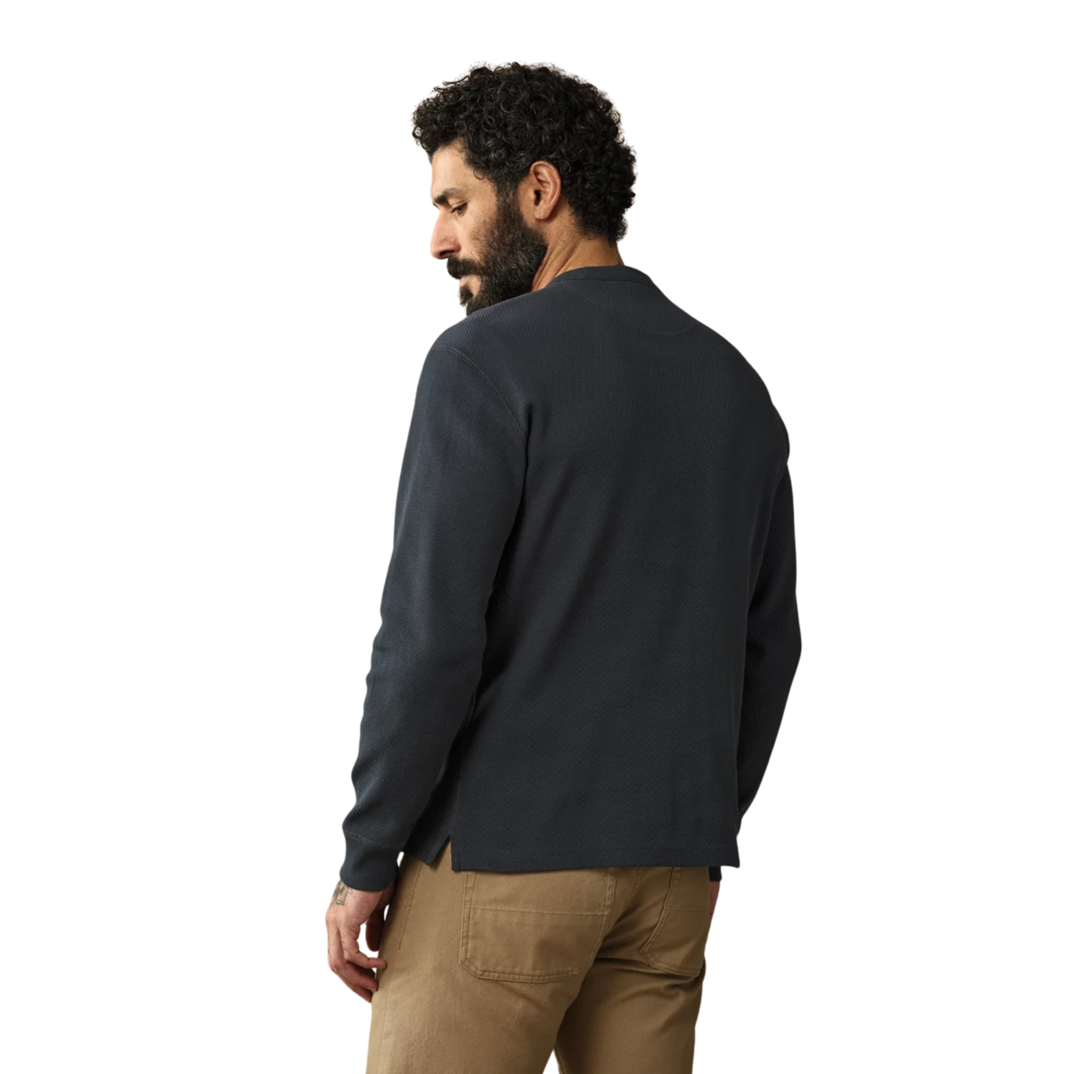 Waffle Knit Thermal Crewneck