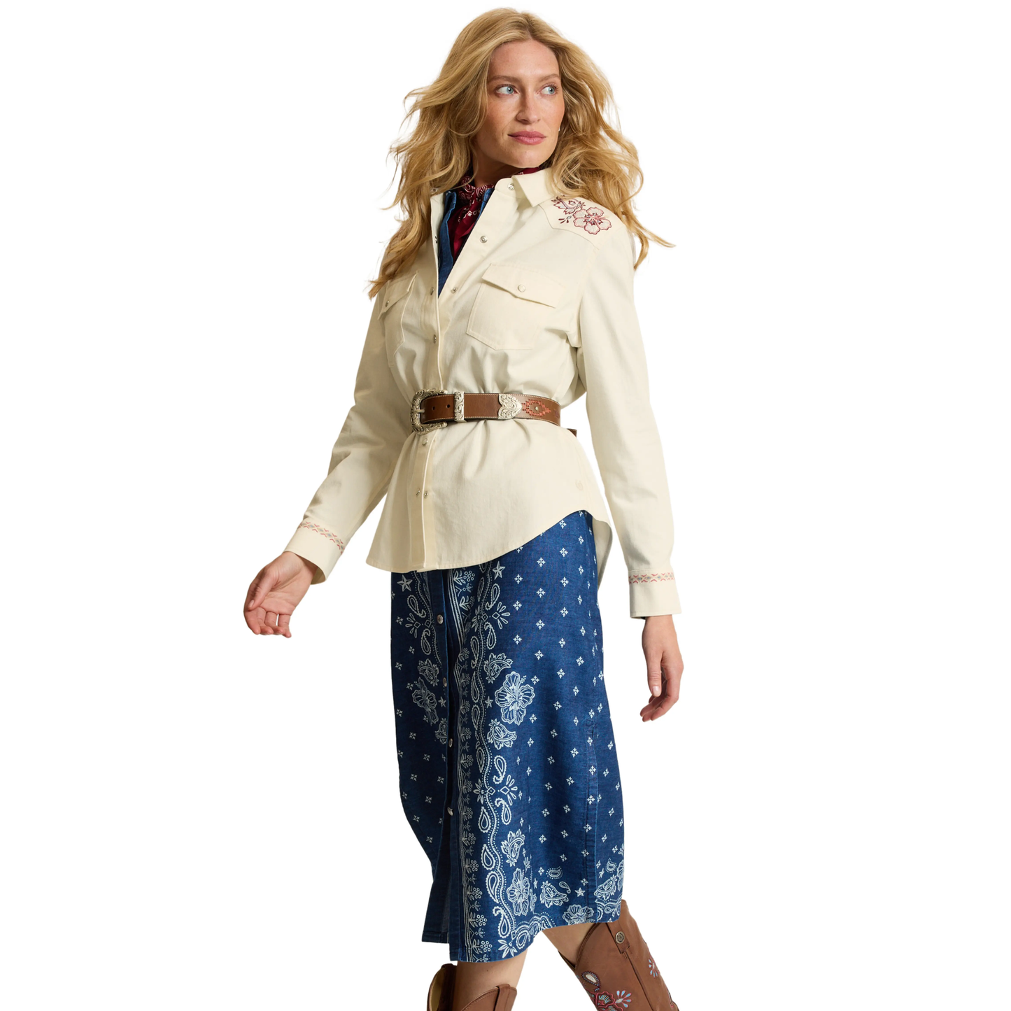 Bandana Bay Emb Ecru Shirt