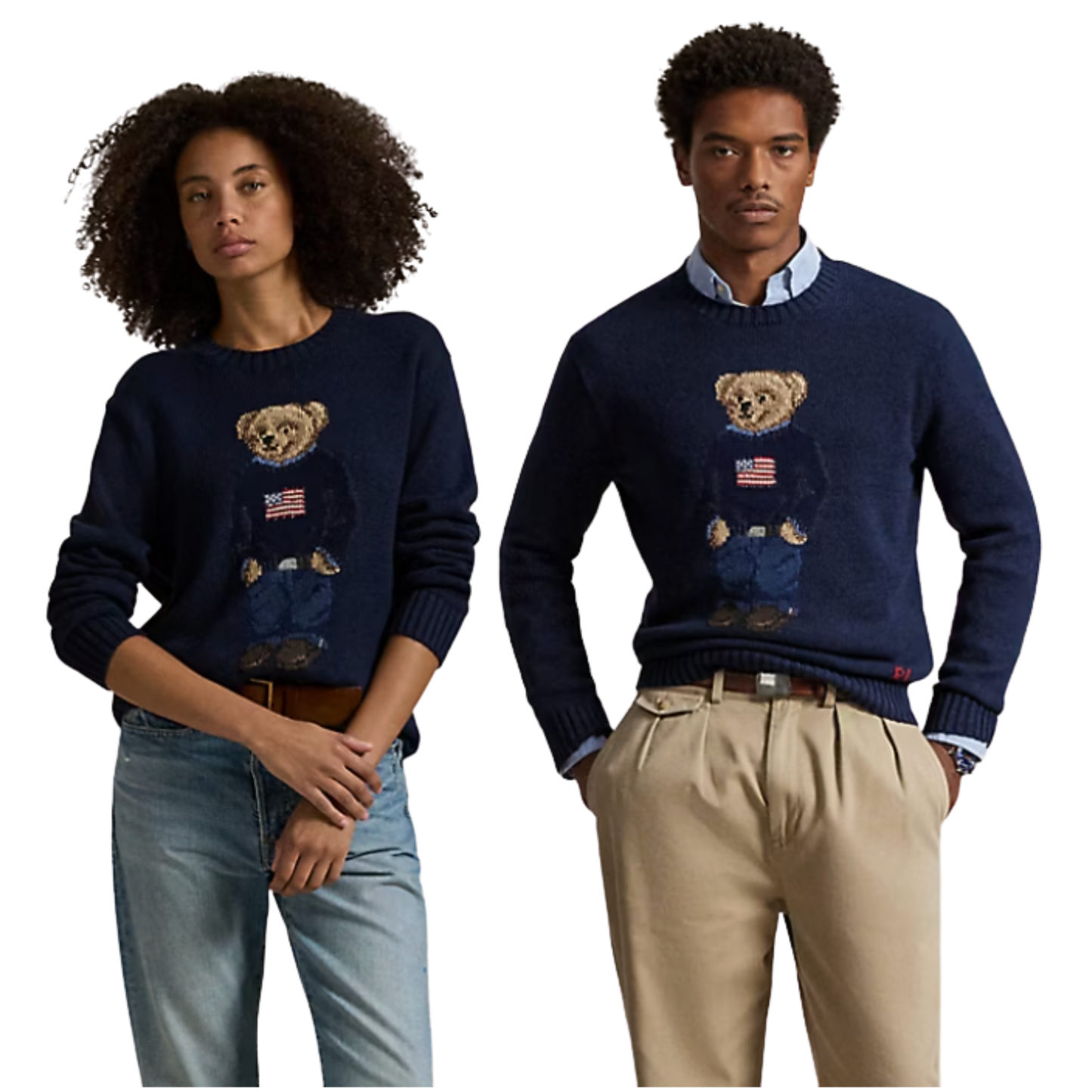 American Flag Polo Bear Sweater