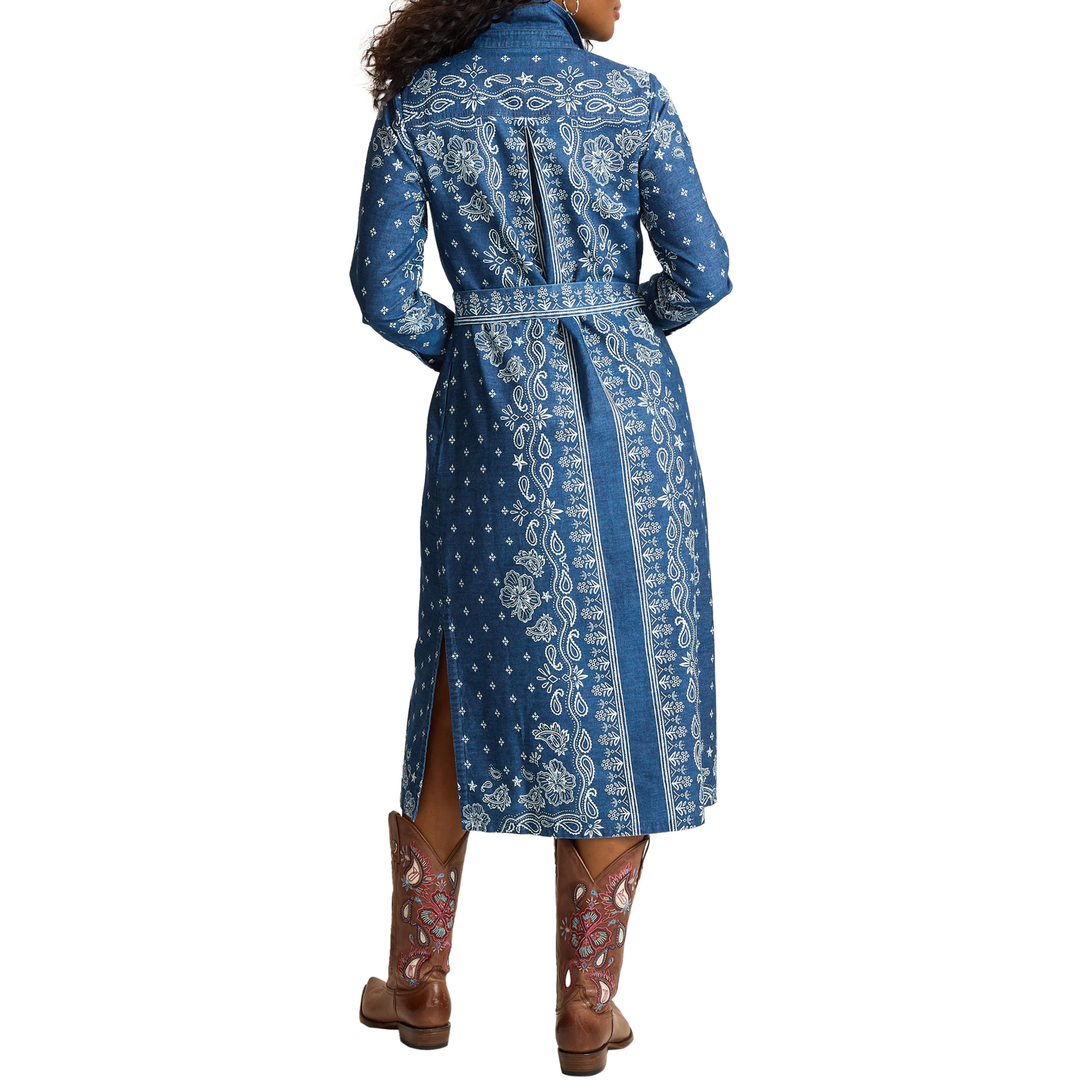 Bandana Bay L/S Midi Shirtdress