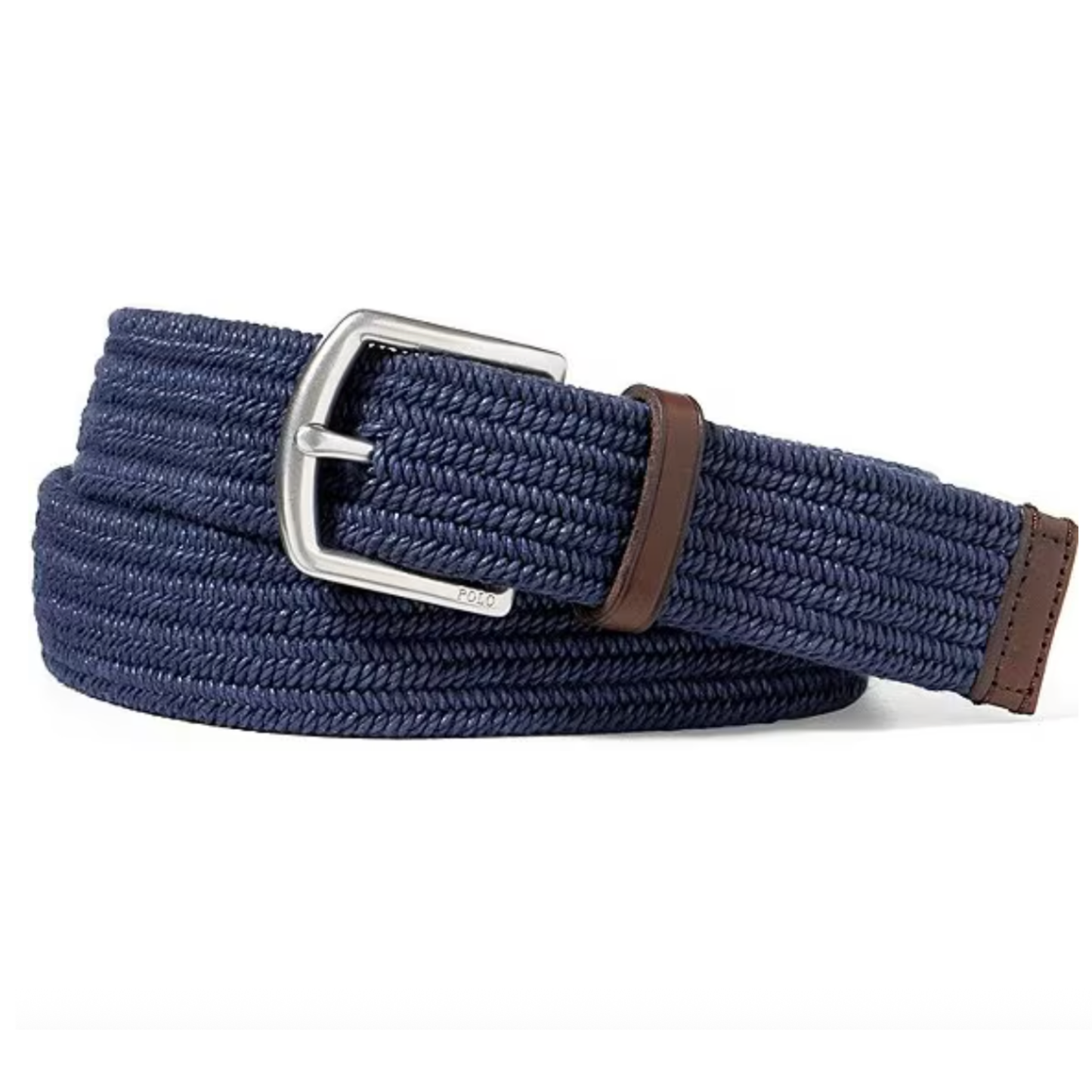 Leather Trim Braided Belt