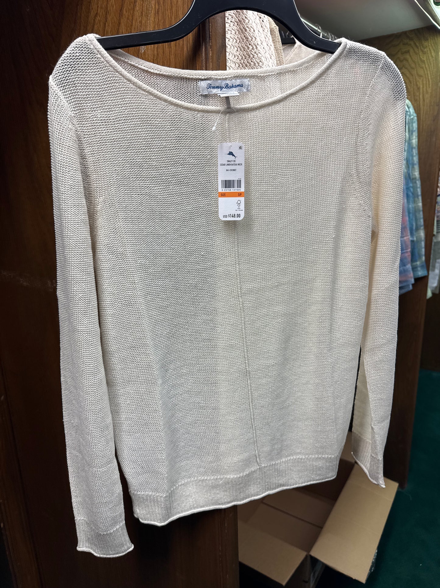 Cedar Linen Bateau Sweater