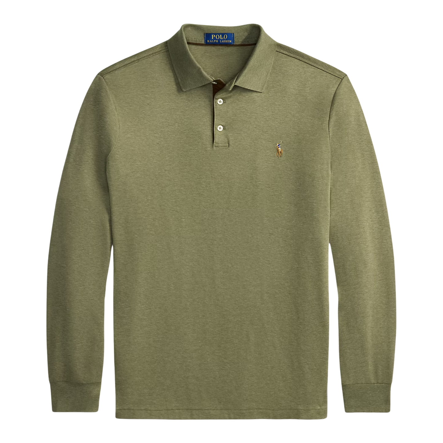 Classic Soft Cotton LS Polo - Green Heather