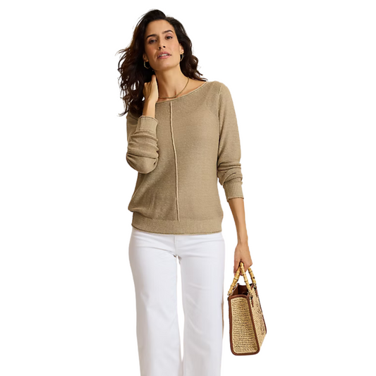 Cedar Linen Bateau Sweater