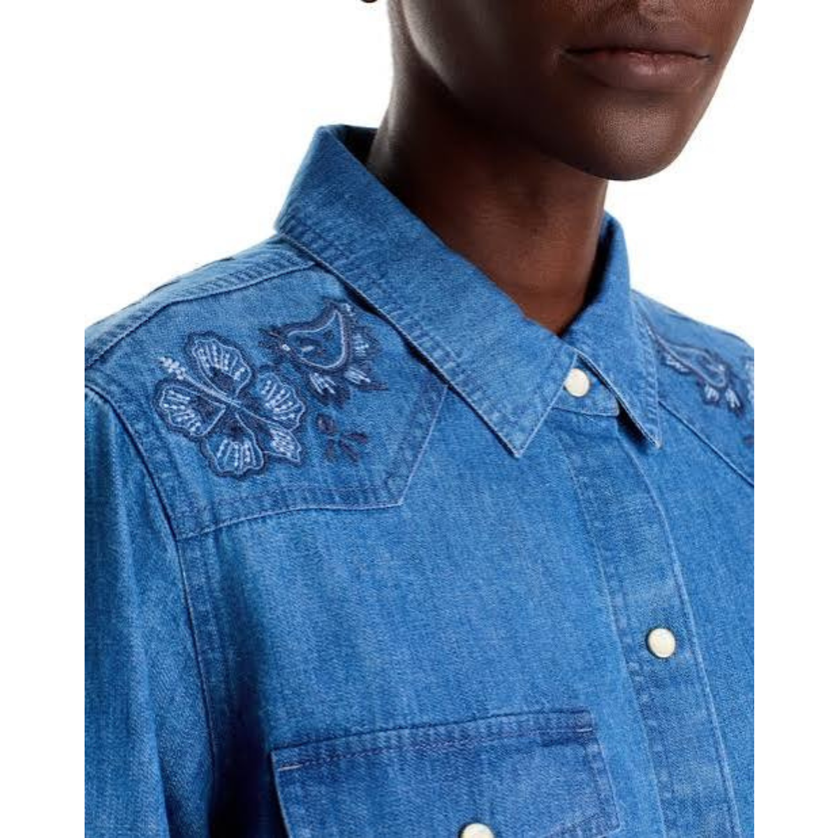 Bandana Bay Emb Indigo L/S Shirt