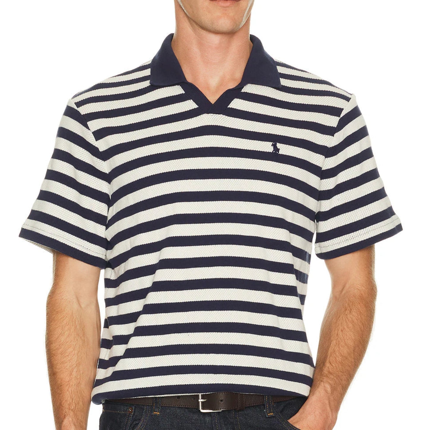 SS Cotton Club Stripe Textured Polo