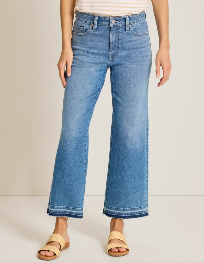 High-Rise Crop Wide-Leg Jeans