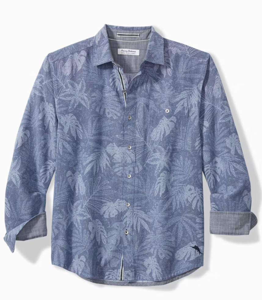 Canyon Beach Cloudy Fronds Stretch Flannel