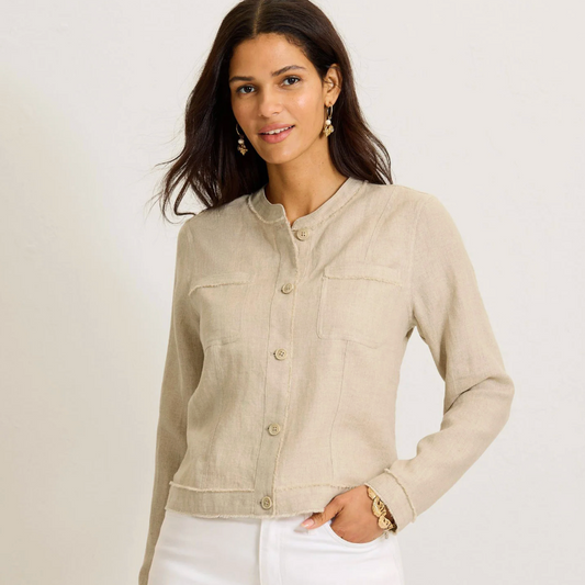 Two Palms Patch Linen Jacket