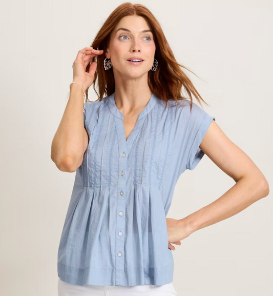 Voile Voyage Cross-Stitch Blouse