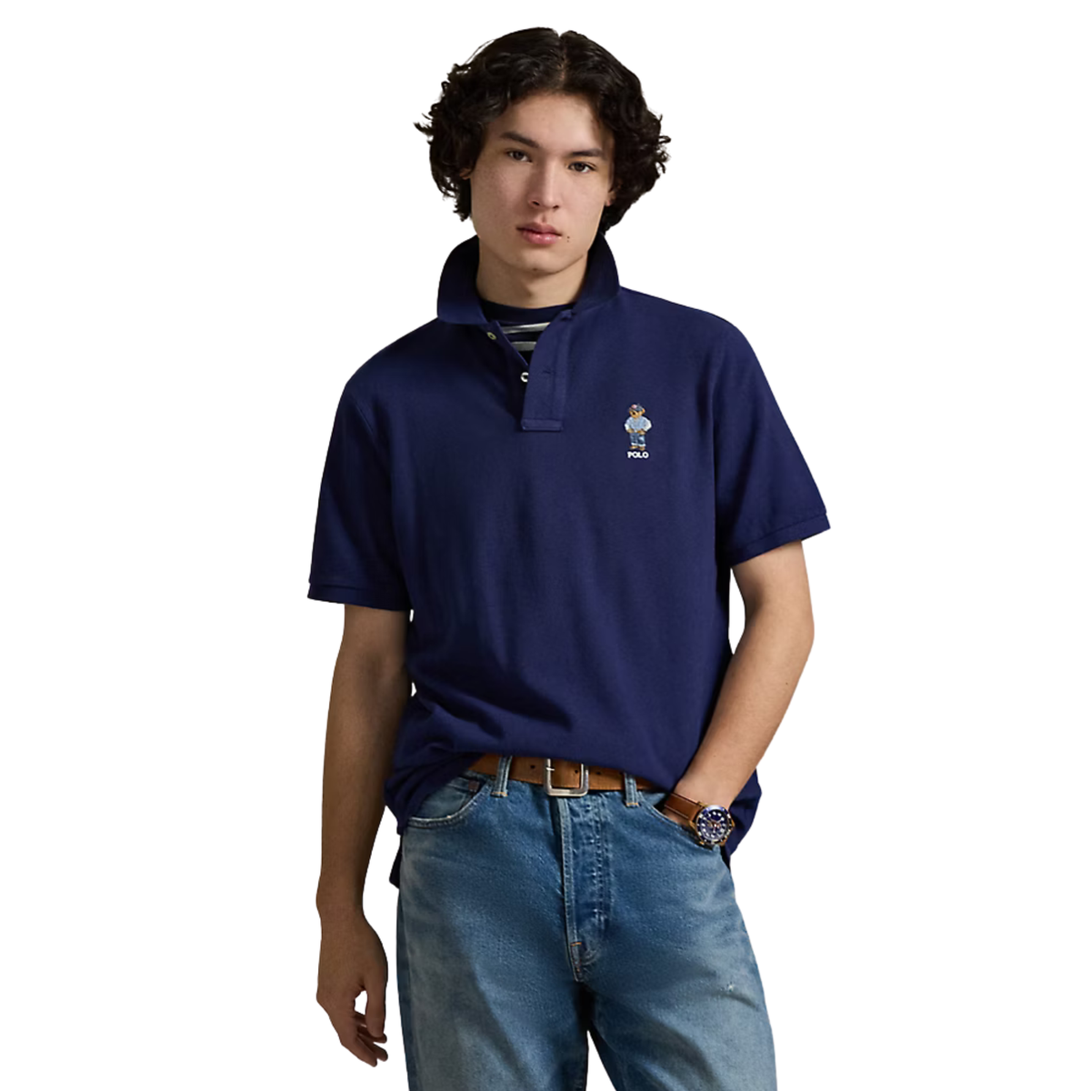 Classic Fit Polo Bear Mesh Polo Shirt