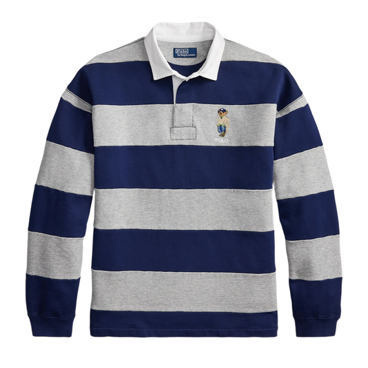 LS Athletic Fleece Litchfield Bear Stripe Rugby Polo